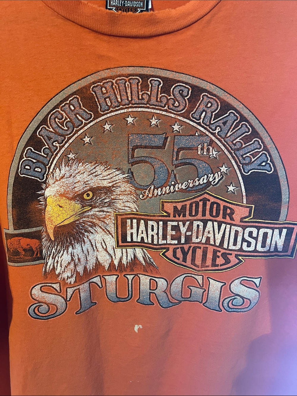 VINTAGE 1995 R.K STRATMAN HARLEY DAVIDSON STURGIS BLACK HILLS RALLY TEE SIZE XL
